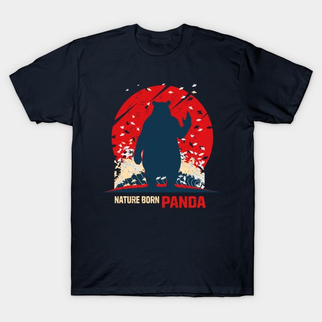 Nature Born Panda T-Shirt by gravisio